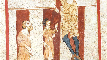 Merlin Constructs Stonehenge, Roman de Brut