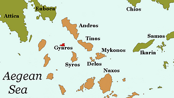 Map of Gyaros