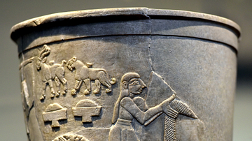 Detail of Warka Vase [Top Register]
