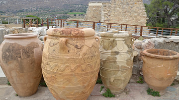 Minoan Storage Jars at the Palace of Knossos
