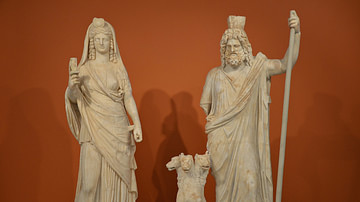 Statue Group of Persephone-Isis and Pluto-Serapis with Cerberus