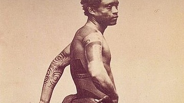 Tattooed Warrior from the Marquesas Islands