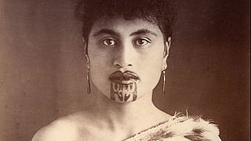 Maori Woman with Chin Moko