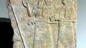 Relief of Ashurnasirpal II & Attendant, Nimrud