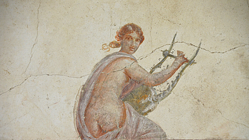 Painted Figure with Lyre