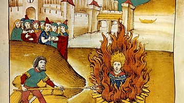 Jan Hus Being Burnt at the Stake