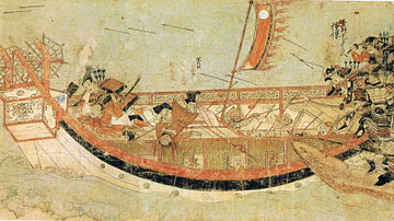 Japanese Samurai Attack Mongol Ships