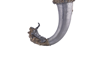 Silver Rhyton with Reclining Silenus, Vassil Bojkov Collection