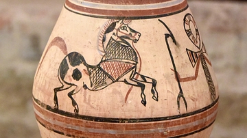 Egyptian Vessel with Galloping Horses