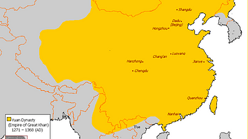 Map of Yuan Dynasty China