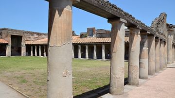 The Palaestra of the Stabian Baths in Pompeii