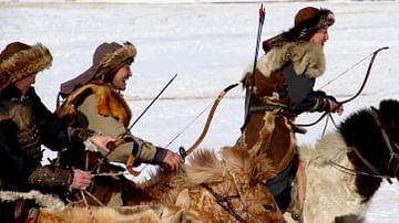 Traditional Mongol Hunters