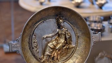 Seated Athena Dish from the Hildesheim Silver Treasure