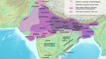 Extent of the Gupta Empire, 320-550 CE