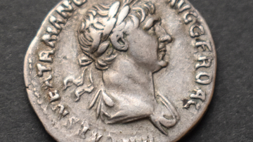 Silver Denarius of Trajan (Obverse Side)