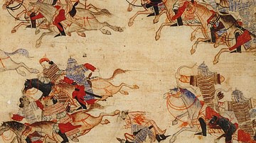 Mongol Warriors in Battle