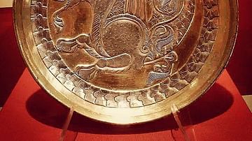 Sassanian-style Plate with Simurgh