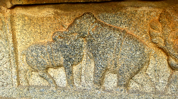 Bull and Elephant Composite, Vittala Temple, Hampi