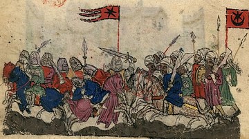 Illustration of the battle of Yarmouk (636 CE)