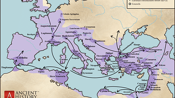 Spread of Christianity Map (up to 600 CE)