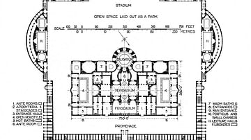 Plan of the Baths of Caracalla