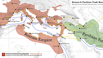 Map of Roman & Parthian Trade Routes