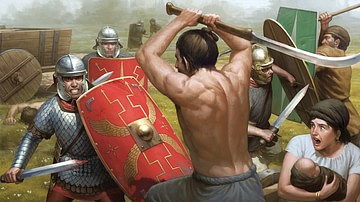 Romans Fighting Dacian & Germanic Warrriors