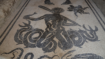 Marine Mosaic in the Central Baths of Herculaneum