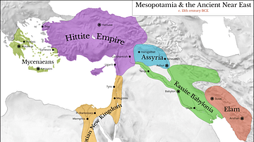 Map of Mesopotamia and the Ancient Near East, c. 1300 BCE