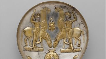 Sassanian Plate with Winged Horses