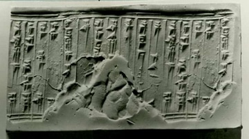 Assyrian Cylinder Seal Inscribed in Cuneiform Script