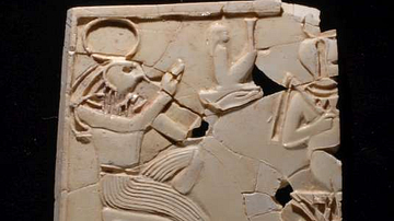 Furniture Inlay Depicting Ra & Horus the Child