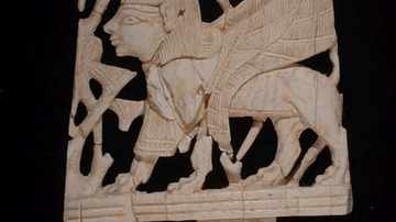Ivory Furniture Inlay with Sphinx