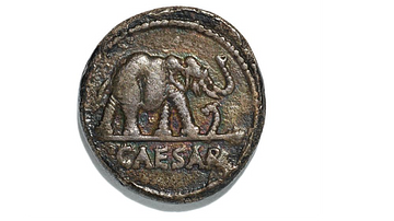 Denarius of Julius Caesar with Elephant