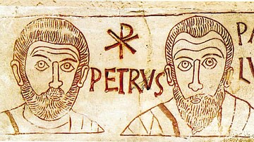 Saints Peter and Paul, from a Catacomb Etching