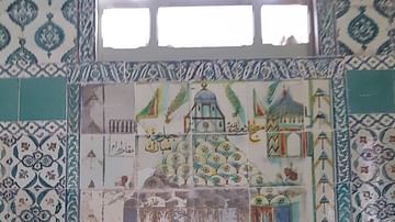 Topkapı Tile Panel Depicting Mount Arafat