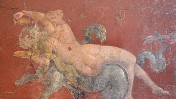 Nereid Reclining on a Sea-Panther, Fresco from Stabiae