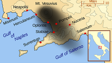 Map of the Bay of Naples, 79 CE