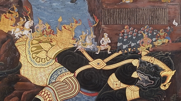 Painted Mural at the Temple of the Emerald Buddha