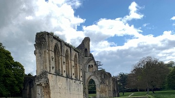Ancient Burial Site of King Arthur and Guinevere at Glastonbury Abbey