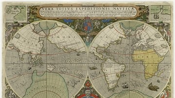 Map of Drake's and Cavendish's Circumnavigations of the Globe