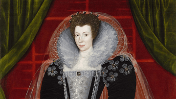 Elizabethan Lady in Farthingale Dress.