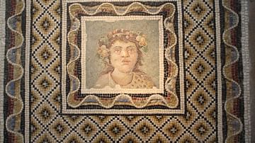 Roman Bacchus Floor Mosaic