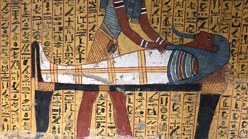 Anubis Tending to a Mummy