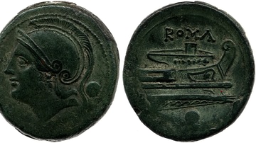 Copper Coin Depicting Roma