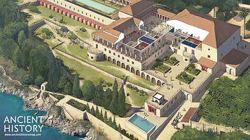 Reconstruction of the Villa dei Papyri