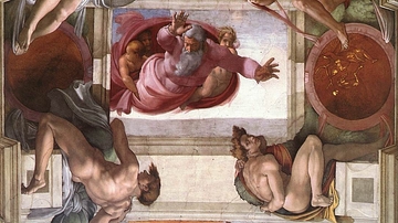 God Separating the Land from the Water, Sistine Chapel