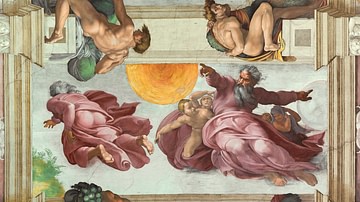 God Creating the Sun, Moon & Planets, Sistine Chapel