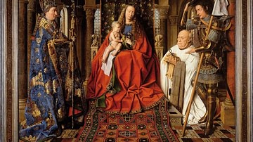 Madonna with Canon van der Paele by Jan van Eyck