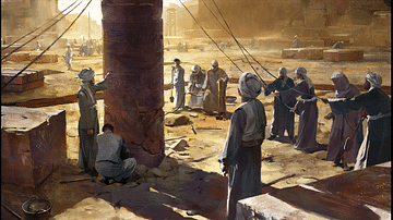 Artist's Depiction of an Excavation in Egypt